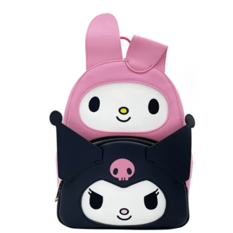 

MINISO Disney PU Leather New Sanrio Loungefly Co-branded Kawaii Melody Cartoon Mini Backpack Women's Backpack Children's