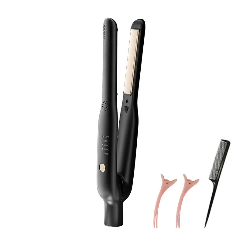 Mini Hair Straightener Ceramic Negative Ion Straightening Flat Iron Adjustable Temperature Hair Straightening Clip