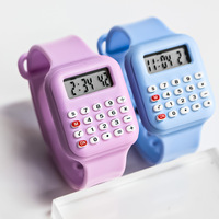 2025 New Rubber Strap Children Watch with Calculator Watches for Girls Student show time and date Digital Clock Kids