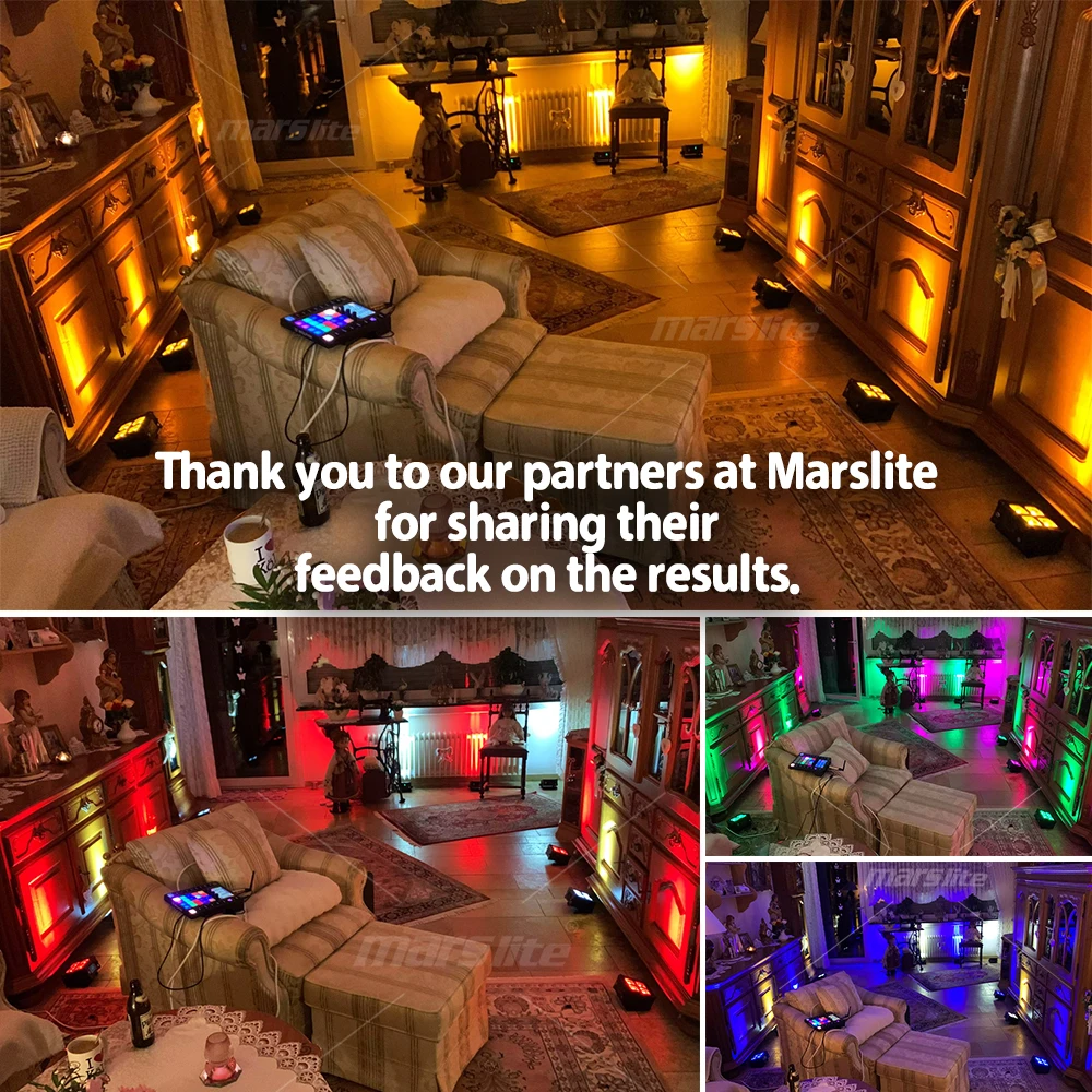 1Pcs Wireless Battery Powered 4*20W Waterproof Led Par Light IP65 Portable Dj Uplights Wireless For Stage Wedding Party Event
