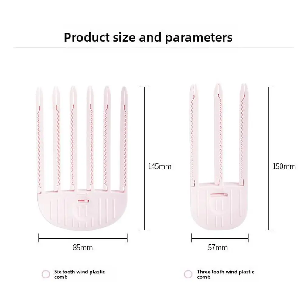 3/6 الأسنان رقيق جذور الشعر مقاطع مشط كسول الشعر العلوي تصفيف الشباك برميل المحمولة الكورية مشبك شعر حجم الرياح النحت مشط