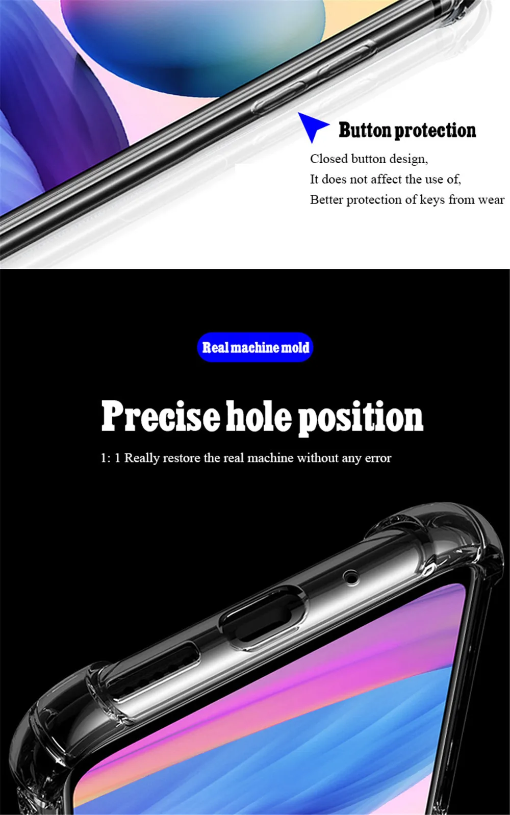 Airbag stoßfeste transparente Hülle für Xiaomi Redmi Note 10 10T 11 Pro 10S 11s 9 9S 8 8T 7 6 5 Pro klare Soft Cover – Detail 9