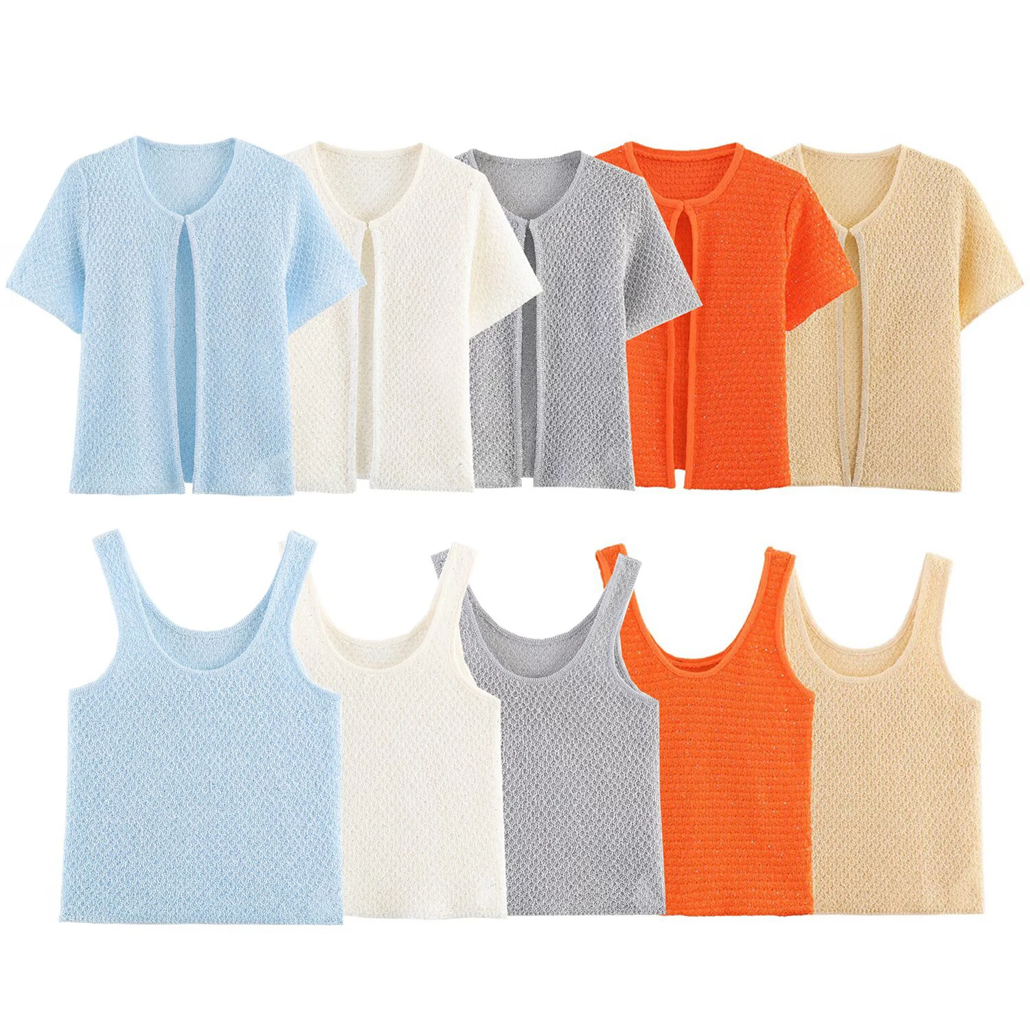 Vêtements pour femmes, nouveau Style européen et américain, mode Simple, décoration de perles, haut tricoté, gilet tricoté, 2025