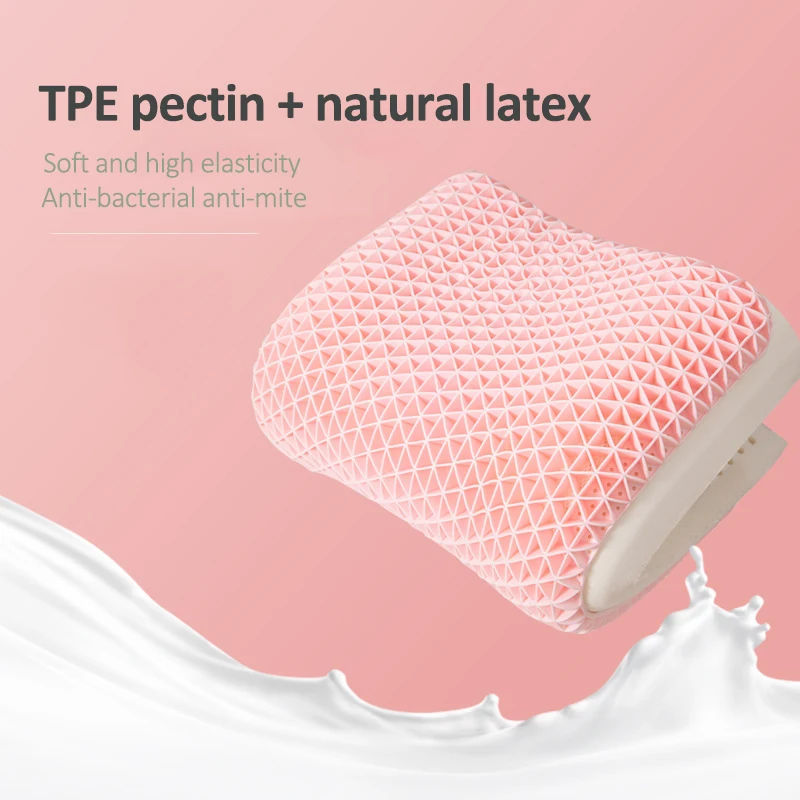 Pectin Pillow Breathable Air Layer TPE Pillow Washable with Water, Sleeping Pillow Zero Pressure Cervical Neck Pillows Household