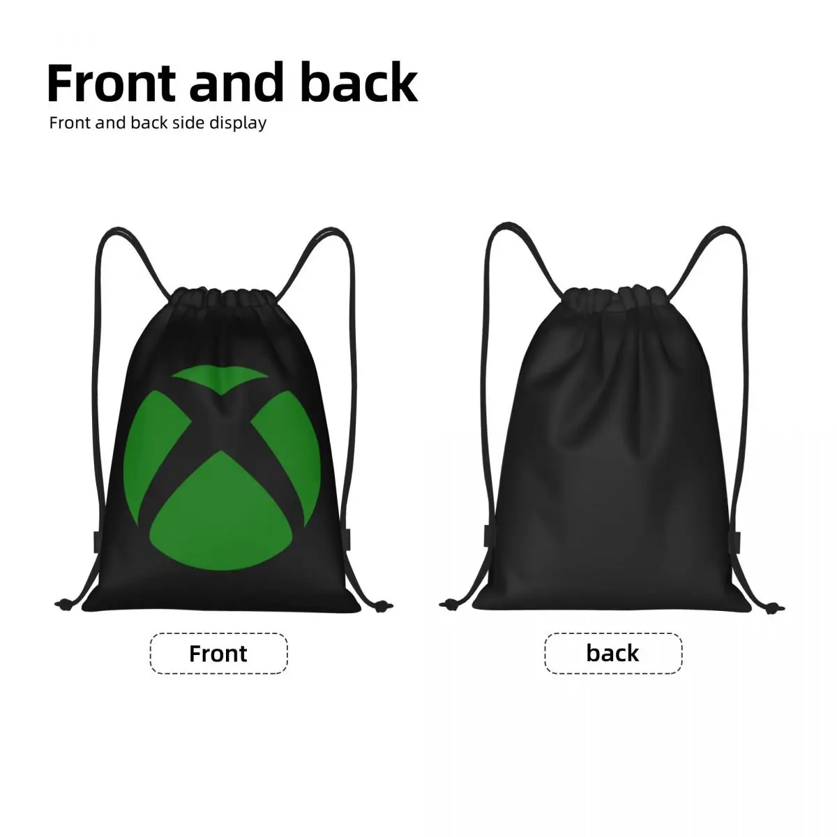 Classic Xboxs Logo Drawstring Backpack Women Men Gym Sport Sackpack Foldable Game Gamer Gifts Shopping Bag Sack