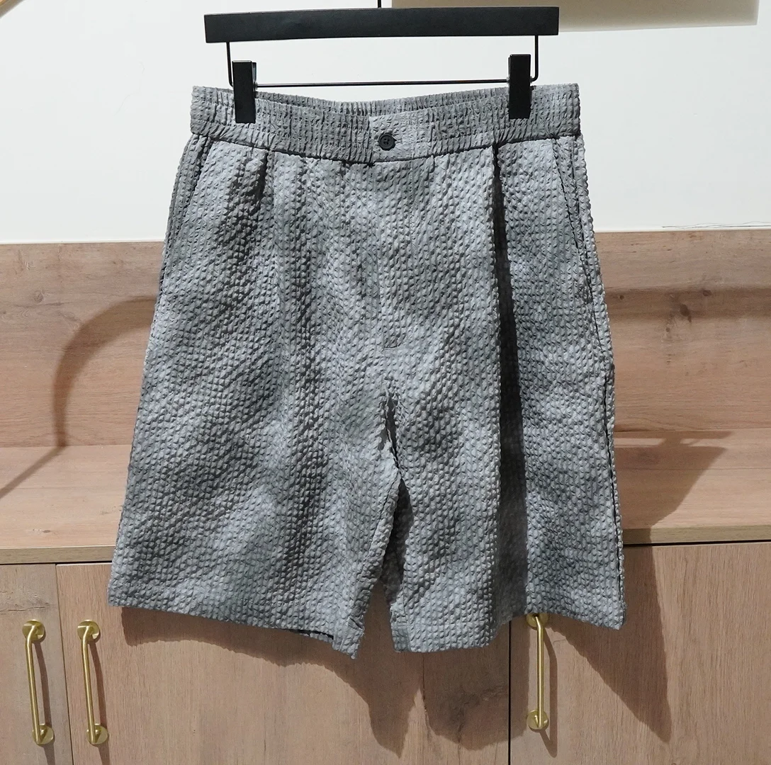 

Европейские и американские модные мужские серые камуфляжные эластичные пояса, быстросохнущие повседневные брюки против морщин, шорты из хлопчатобумажной ткани