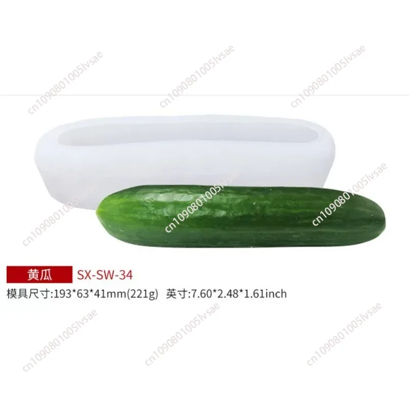 Simulated Vegetable and Fruit Silicone Mold, Art Craft, Cucumber, Kiwi, Mangosteen, Avocado Scented Candle Making Tools, Supplie
