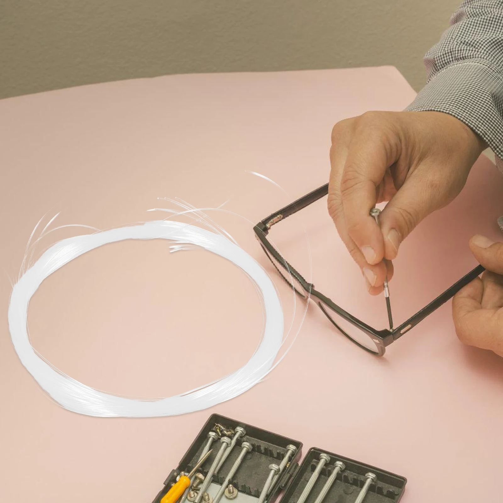 

Glasses Repair Thread Eyewear Fixing Strings Replacement Accessories for Sunglasses Half Rim Transparent Nylon Compact