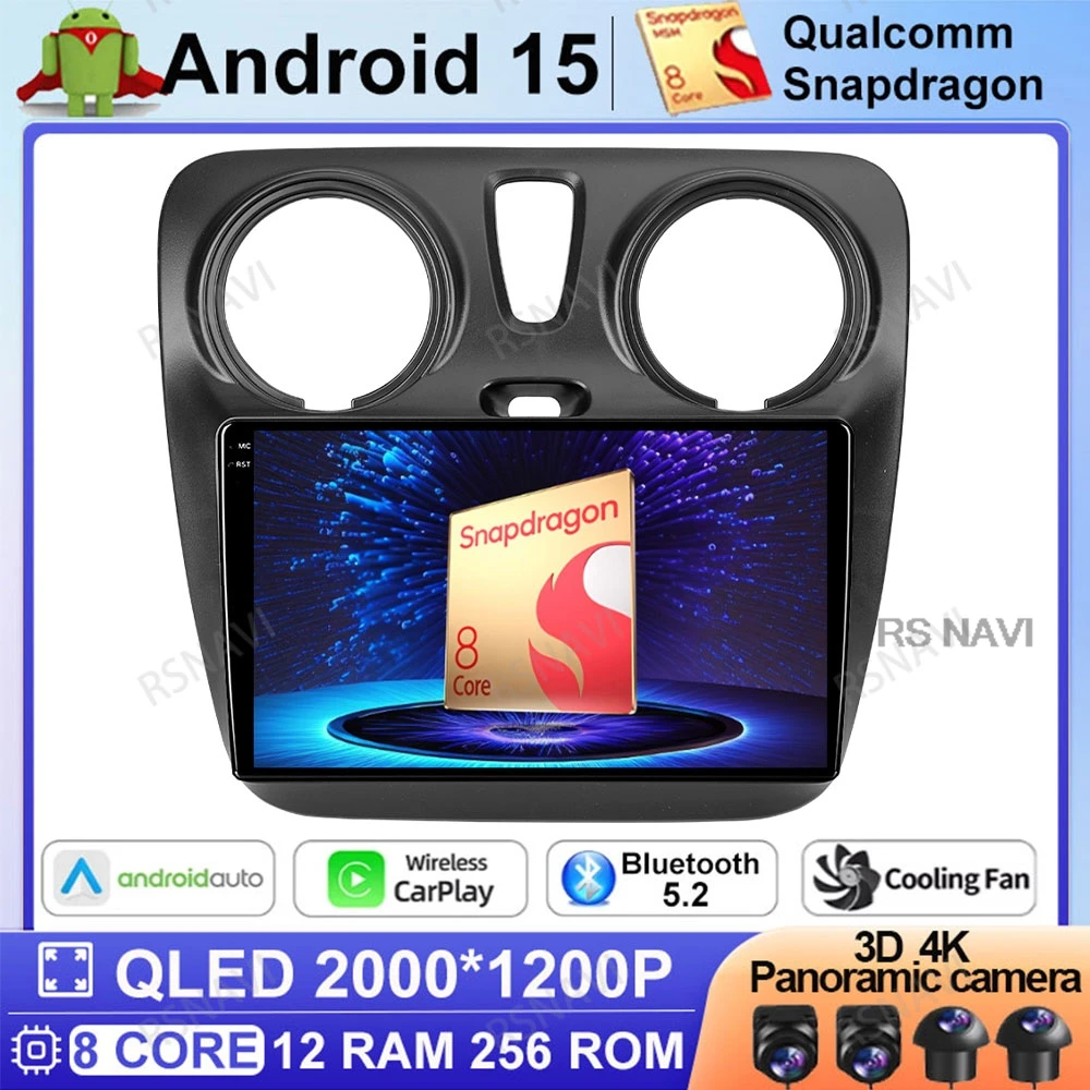 

Android 15 Car Radio For Renault Lodgy Dacia Dokker 2012-2020 Autoradio 4G LTE Viedo Player 5G WIFI Navigation BT Multimedia DSP