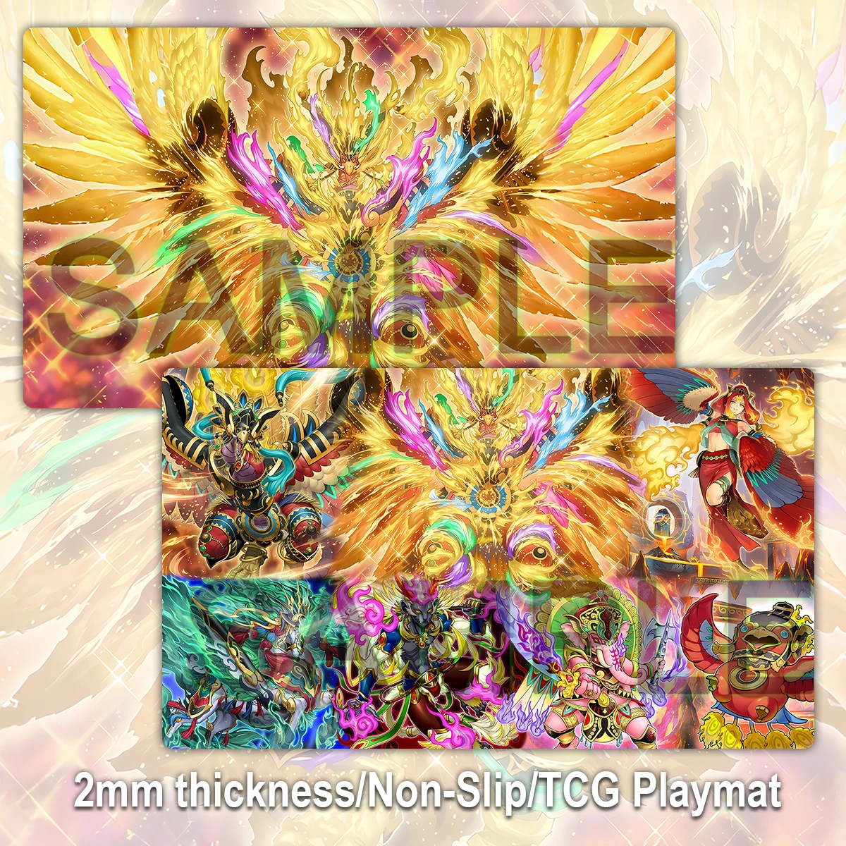 YuGiOh Playmat Fire King High Avatar Garunix TCG Mat Sacred Fire King Garunix Pad Ponix CCG Trading Card Game Mat Mouse Pad Bag