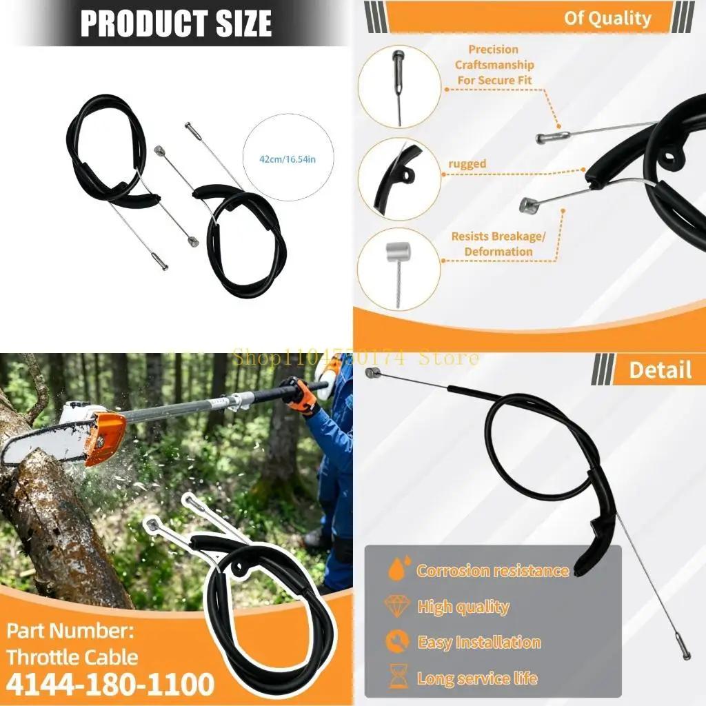 Black Sheathed Replacement Control Cables with Silver Wire Ends for FS40 FS40C Top Sale