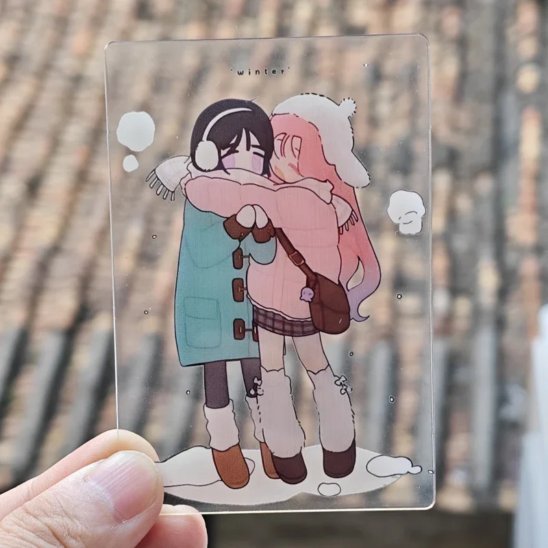 1Pcs TV Alien Stage Acrylic Transparent Card Photo Props Diy Card Anime Peripheral Cute sua mizi Collectible Ornaments Gift Toy