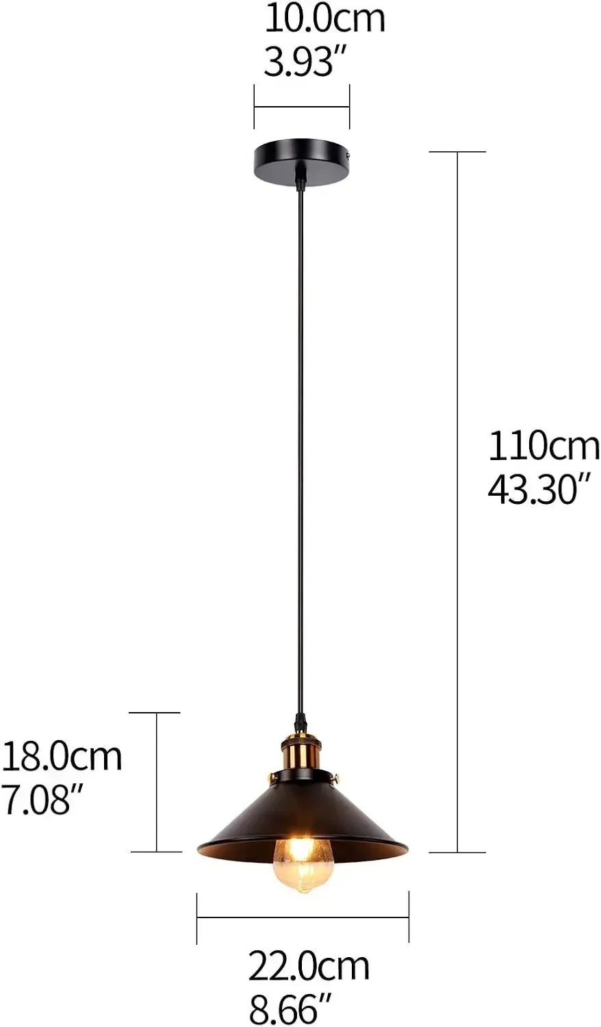 Newrays 3 Pack Industrial Retro Black Iron Kitchen Restaurant Bar Balcony Hanging Pendant Light