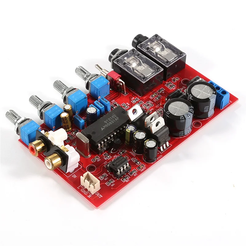 Scheda preamplificatore YJ0026-OK condensatore filtro 2X3300UF ad alta capacità con scheda PCB da 1,6 mm, per modulo a doppia tensione AC12V-15V
