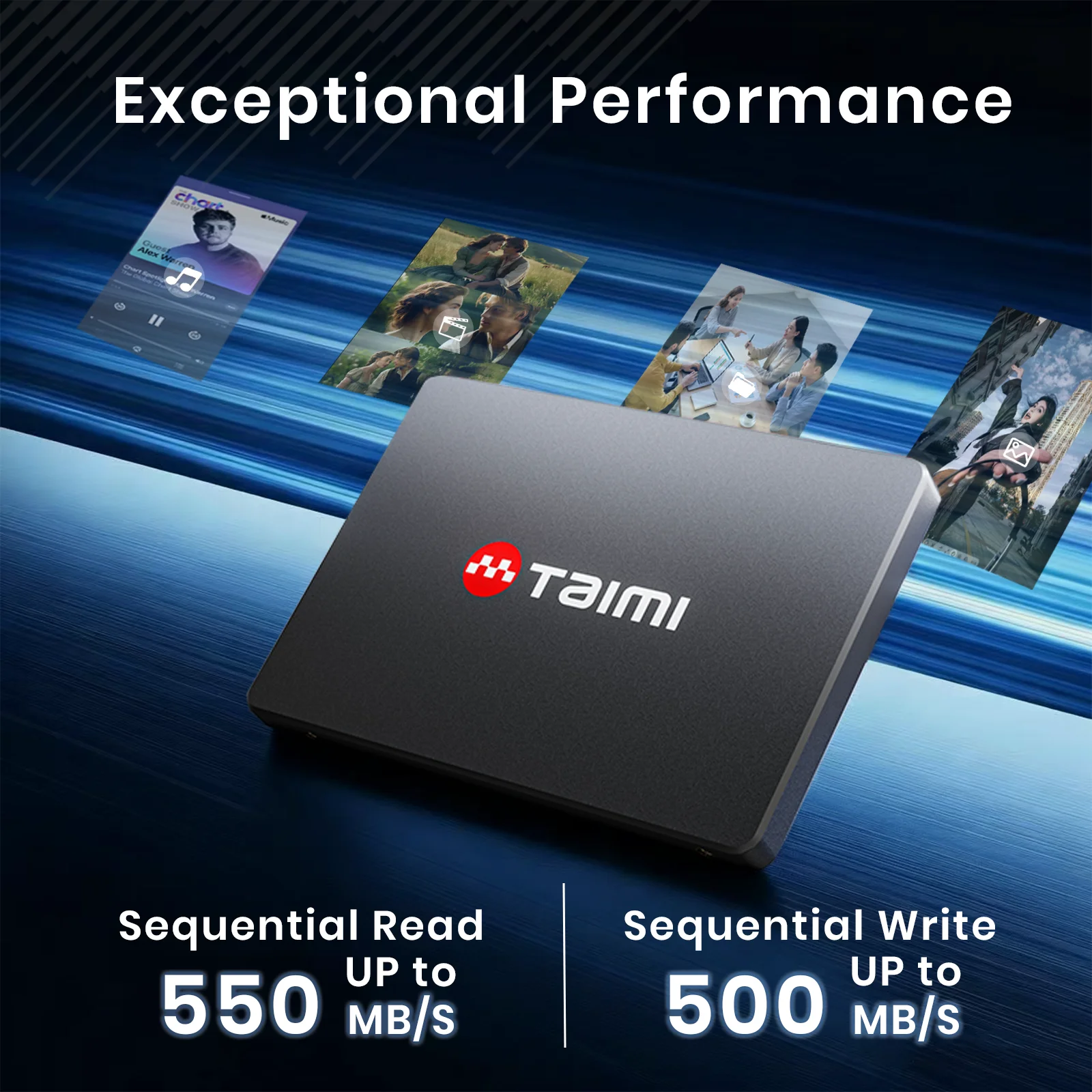 Taimi 2.5-Inch SATA III Internal Solid State Drive (SSD) - Up to 550MB/s, 3D NAND TLC, High-Speed Storage Upgrade for PC