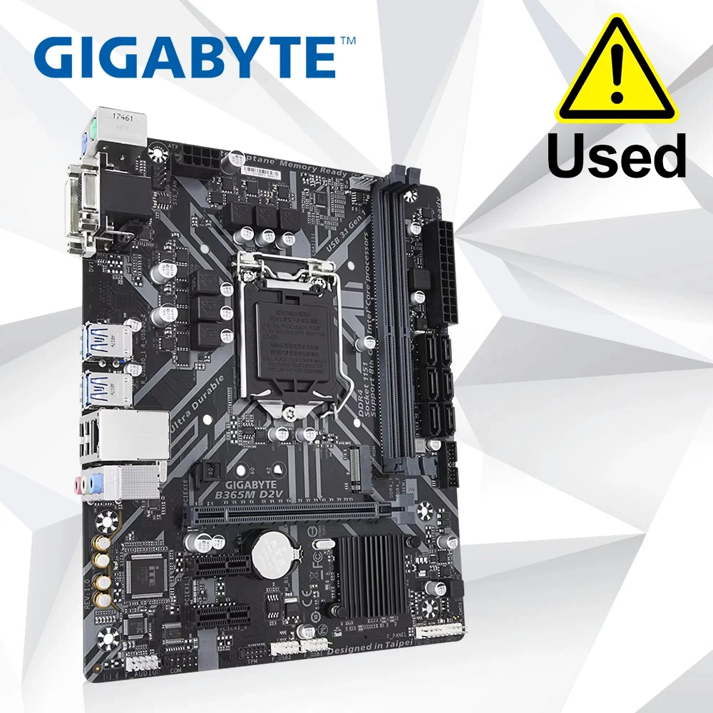 

GIGABYTE B365M D2V Micro ATX Intel B365 M.2 SSD New 32G Double Channel Support 8 9 Gen LGA 1151 CPU Motherboard