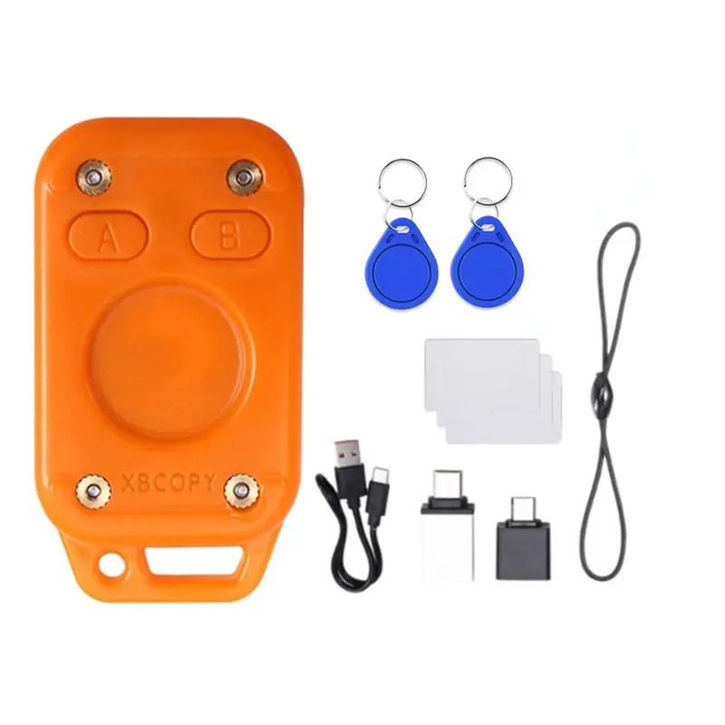 ABZZ-Restart Chameleon V2.0 RFID Emulator 125Khz 13.56Mhz Reader 2UID Keychain+3CUID White Card Chameleon Ultra Duplicator