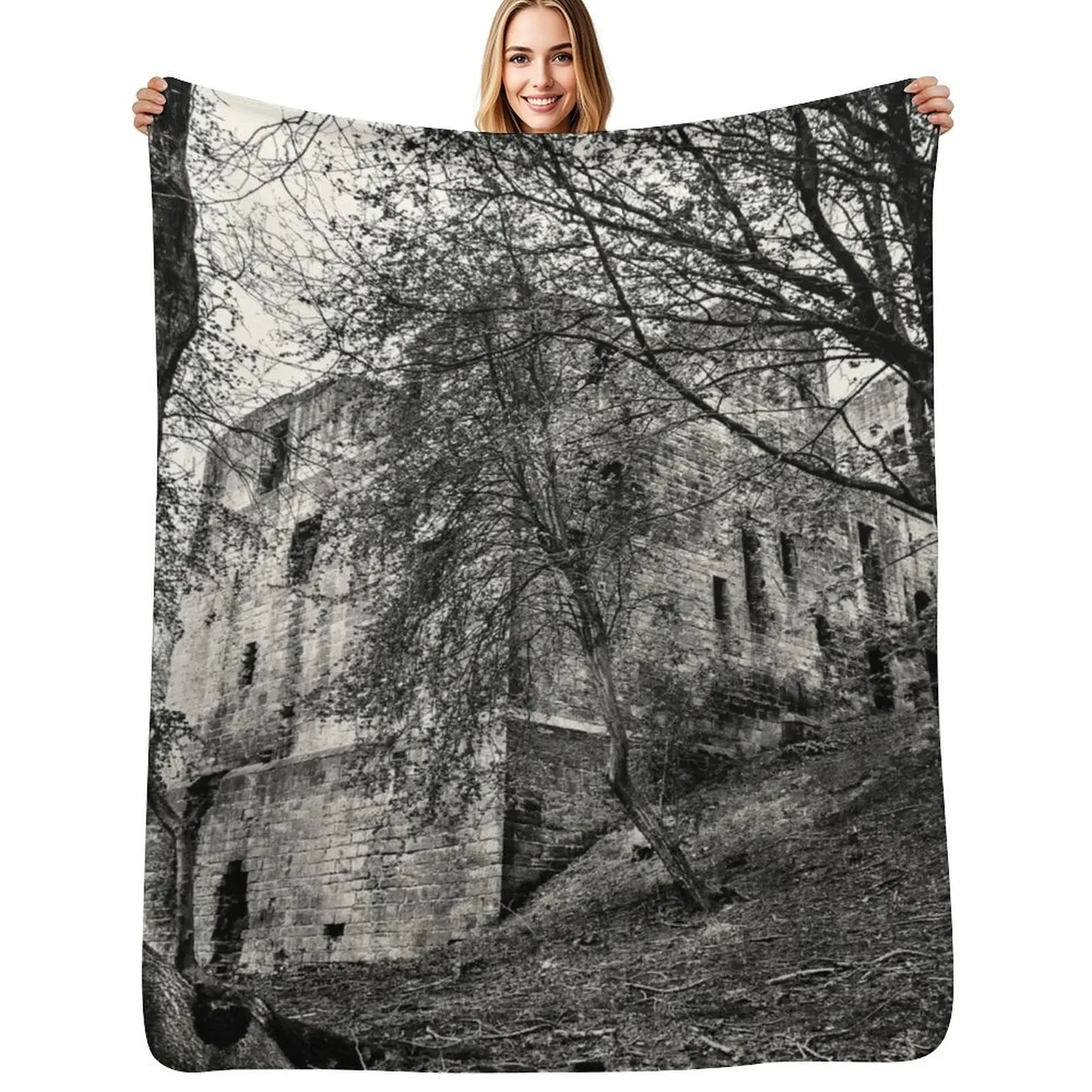 

Harewood Castle Throw Blanket Plush for winter Thermals For Travel Bed Blankets