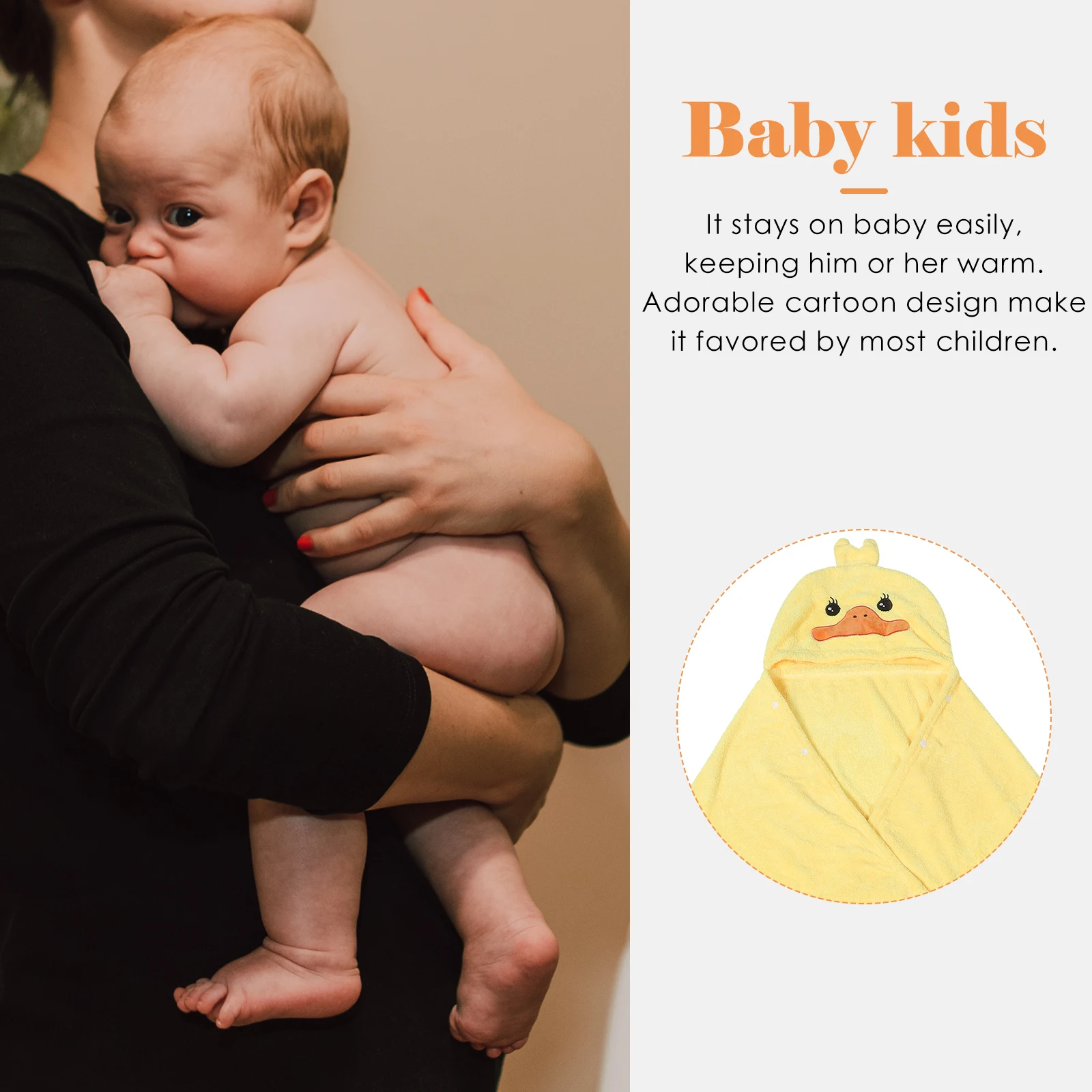 

Kids Cartoon Bath Towel Children Bathrobe Toddler Infant Soft QuickDry WaterAbsorbing Warm Post Shower Swim No