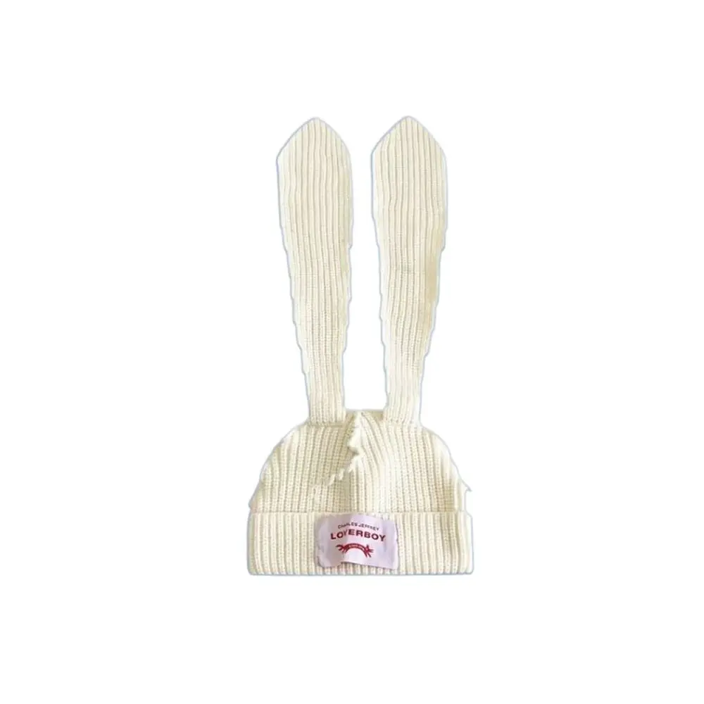 

Skullies Cap Rabbit Autumn Winter Cute Bunny Hat Skullies Beanie Crochet Knitted Long Ear Hat