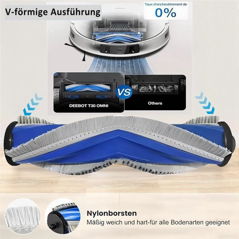 

A21F-Для Ecovacs Deebot T30S/T30S PRO Детали робота-пылесоса Основная боковая щетка Hepa-фильтр Швабра Тканевые мешки для пыли