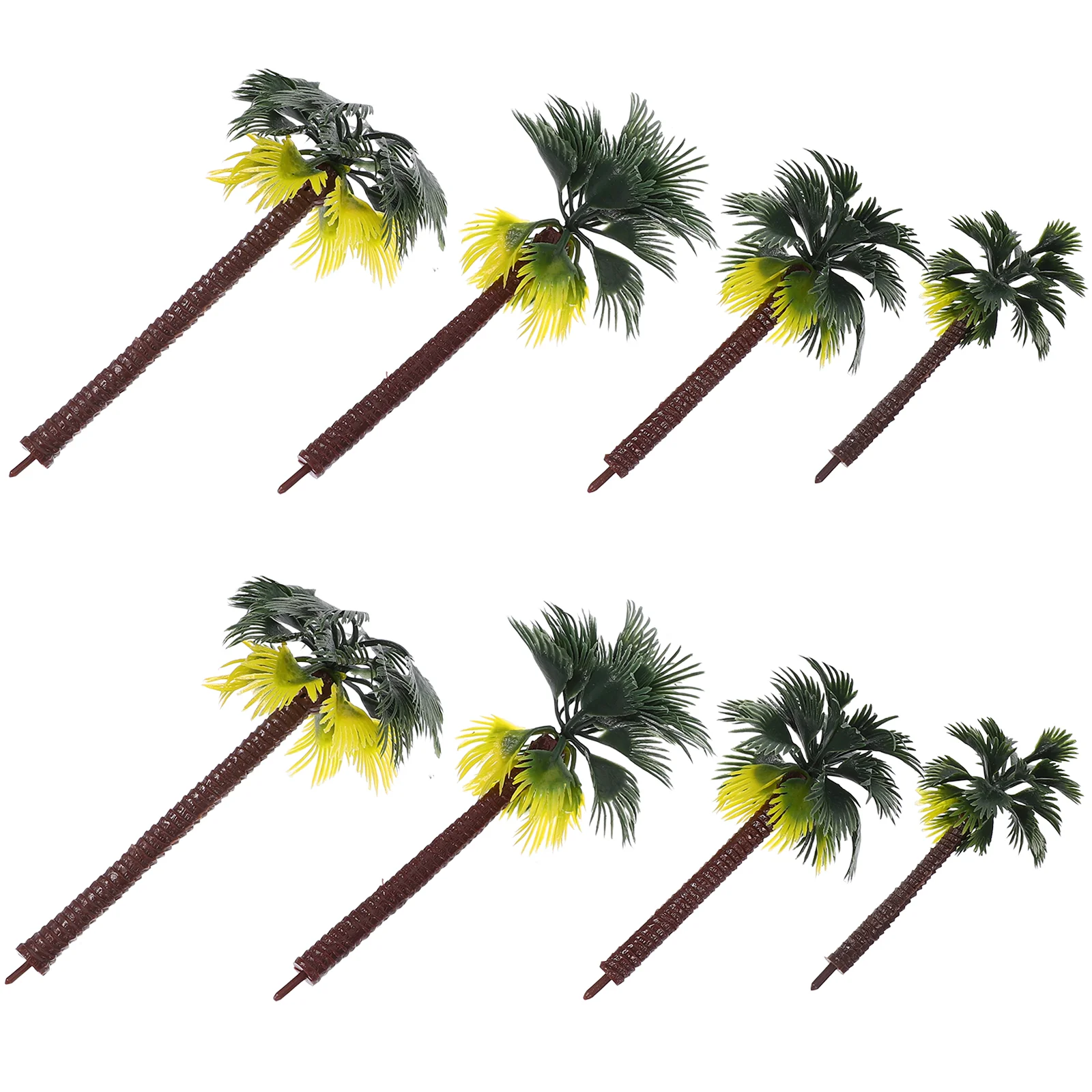 

8 Pcs Fake Palm Tree with Coconuts Model Trees Fancy Bonsai Artificial Scenery Landscape Sand Table Micro