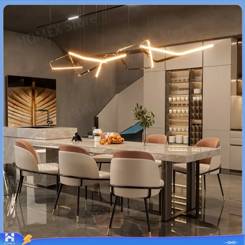 Set of 2 Modern Dining Chairs Faux Leather Upholstered Padded Seat Wood Back Kitchen Chair Comfortable Home Furniture Makeup