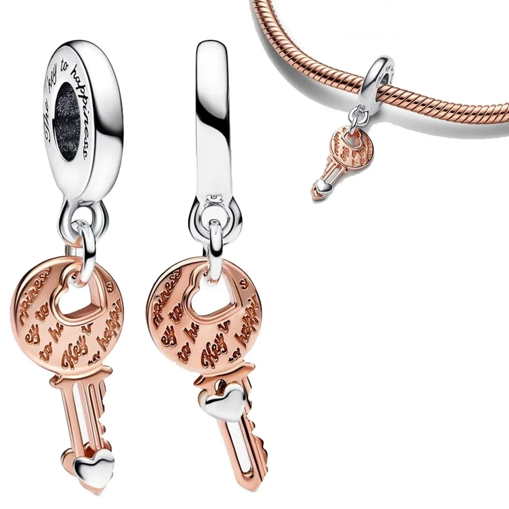 

Silver keys are suitable for jewelry making. Silver original bracelet pendant