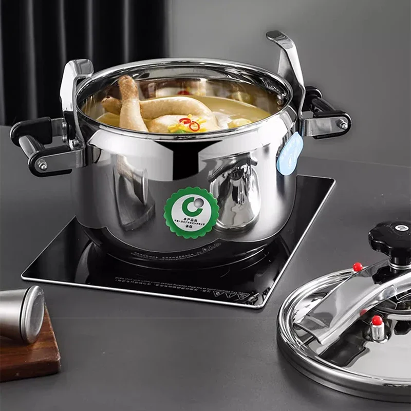 Panela de pressão à prova de explosão, fogão a gás universal, fogão de indução, panela de pressão comercial de aço inoxidável 7L/10,5L