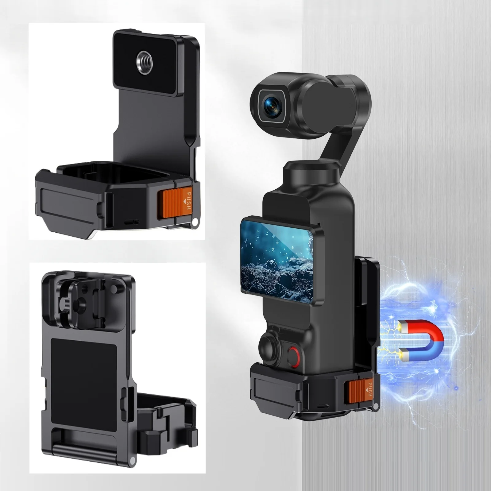 

Multifunctional Aluminum Magnetic Mount Stand Expansion Bracket Magnet Frame Adapter for DJI Osmo Pocket 3 Camera Accessories