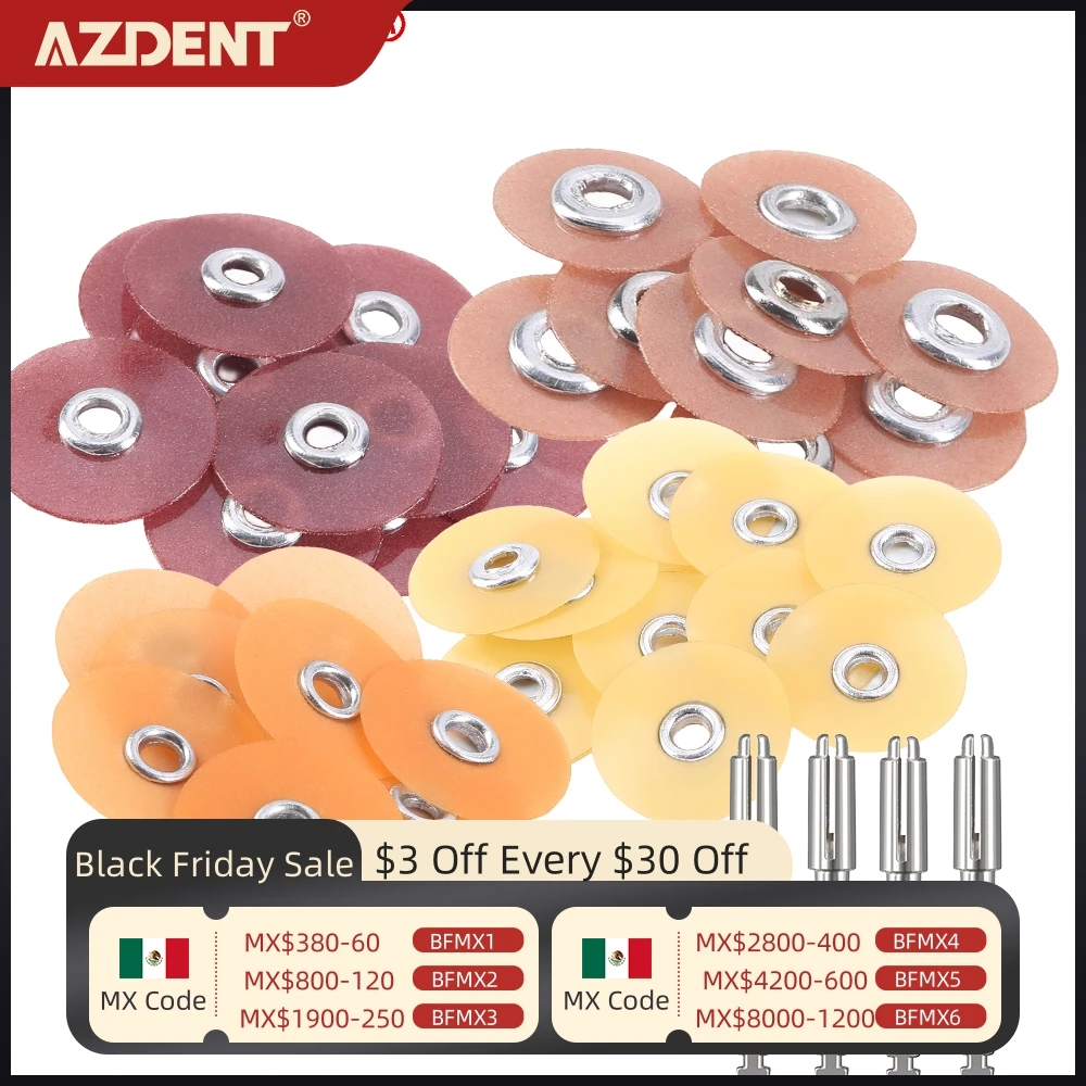 200Pcs AZDENT Dental Finishing and Polishing Discs Composites Ceramics and Glass Ionomer Restorations 135℃ Autoclavable