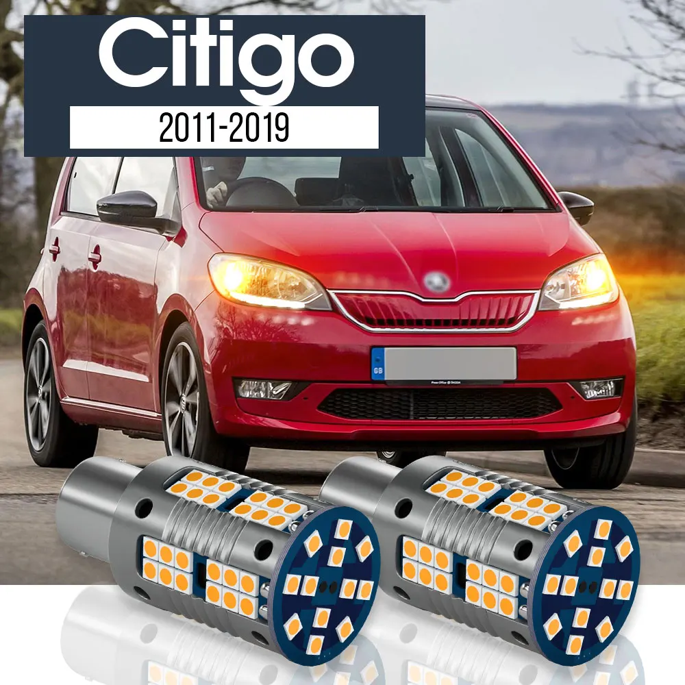 

2pcs LED Turn Signal Light Lamp Blub Canbus Accessories For Skoda Citigo Citigo-e 2011-2019 2012 2013 2014 2015 2016 2017 2018