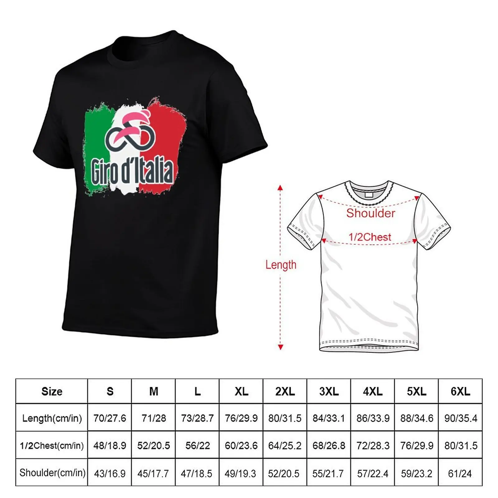 Giro D Italia T-Shirt, Summer Casual Cotton Tee, Oversized Streetwear Tops, Vintage Graphic Print, Loose Fit Short Sleeve