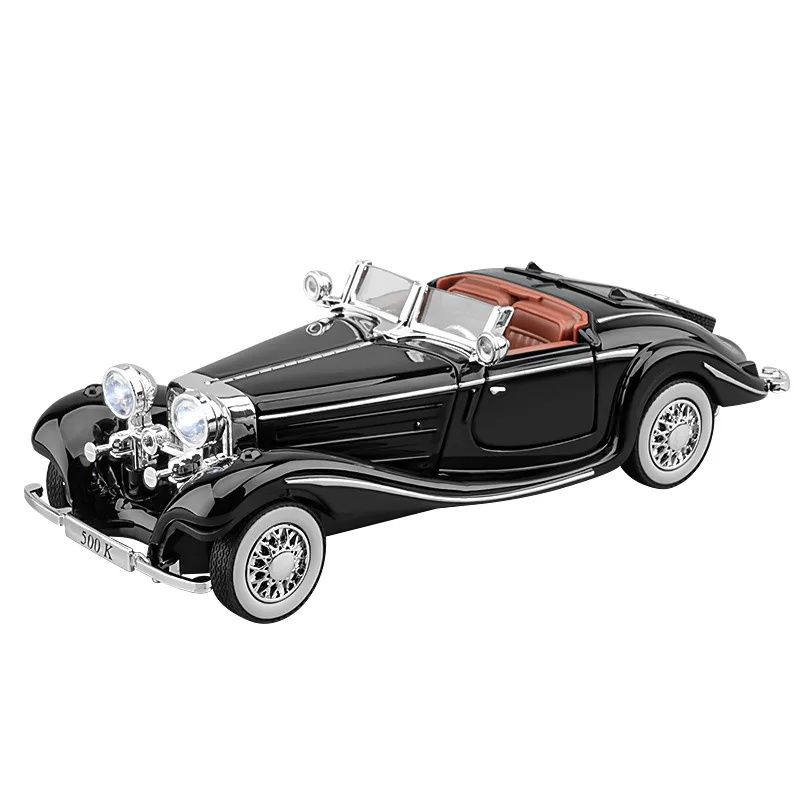 1: 32 500K carro conversível simulação liga carro retro clássico vintage coleção de carros boutique ornamentos carro de brinquedo de alta qualidade
