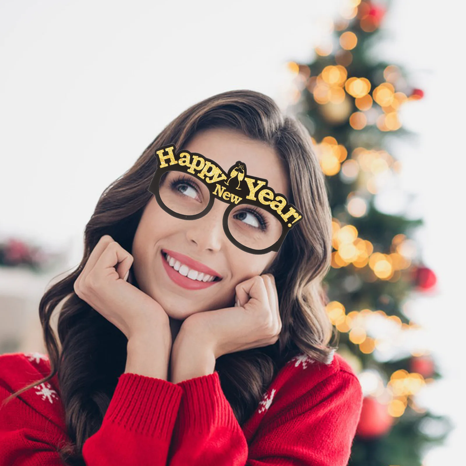 

6Pcs New Year Party Supplies Eyeglasses Wide Application Photo Props 2024 Eve Party Decorations Happy Birthday Glasses