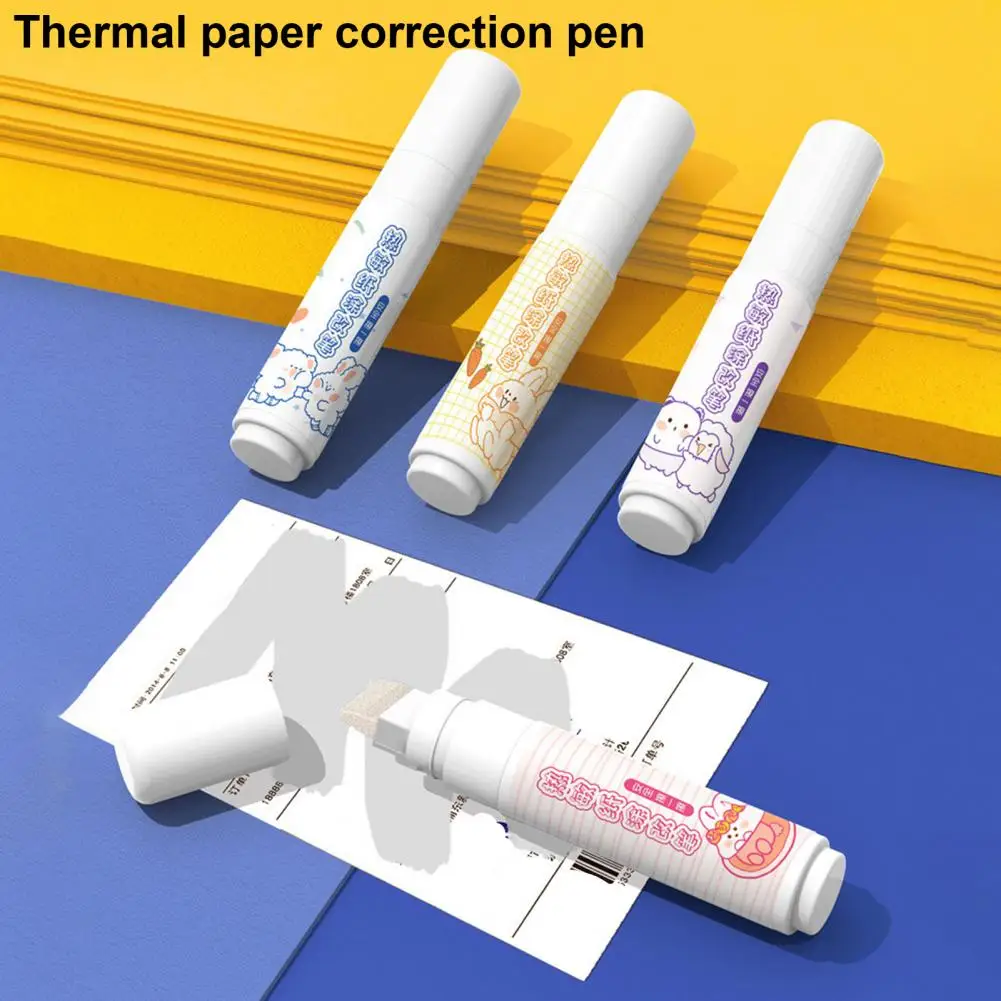 1 conjunto caneta de correção de papel térmico proteção de informações de privacidade mini caneta de borracha de papel sensível térmica para o escritório