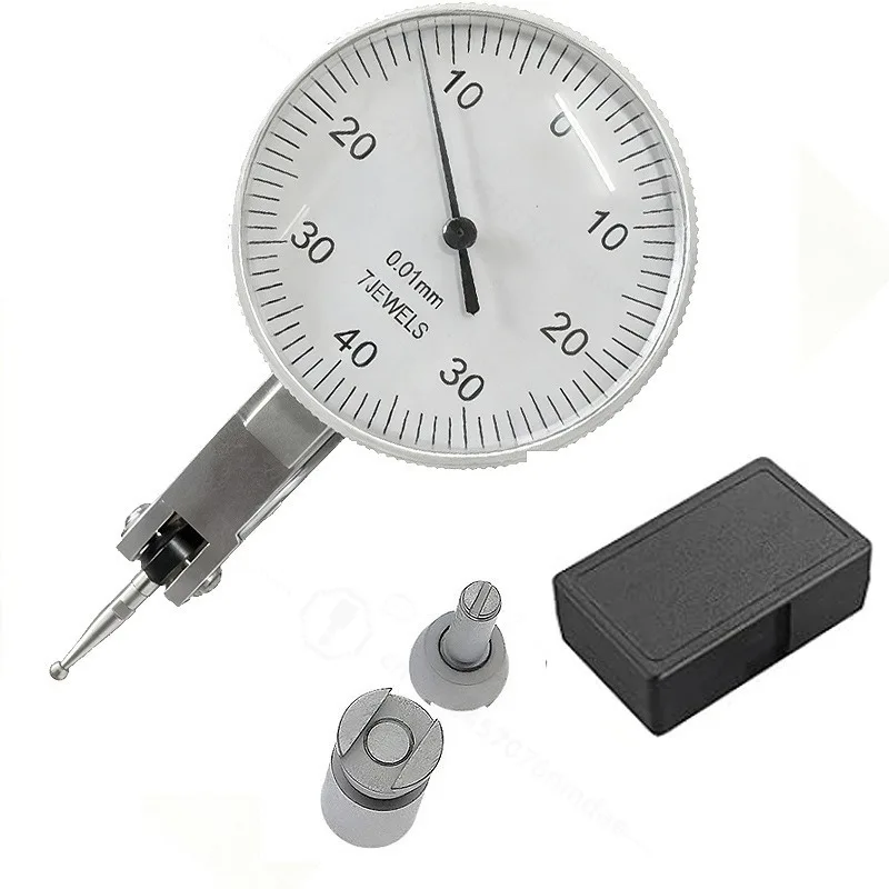 0-0.8mm White Large Face Lever Dial Test Indicator Precision Measuring Tool For Industrial Equipment Maintenance