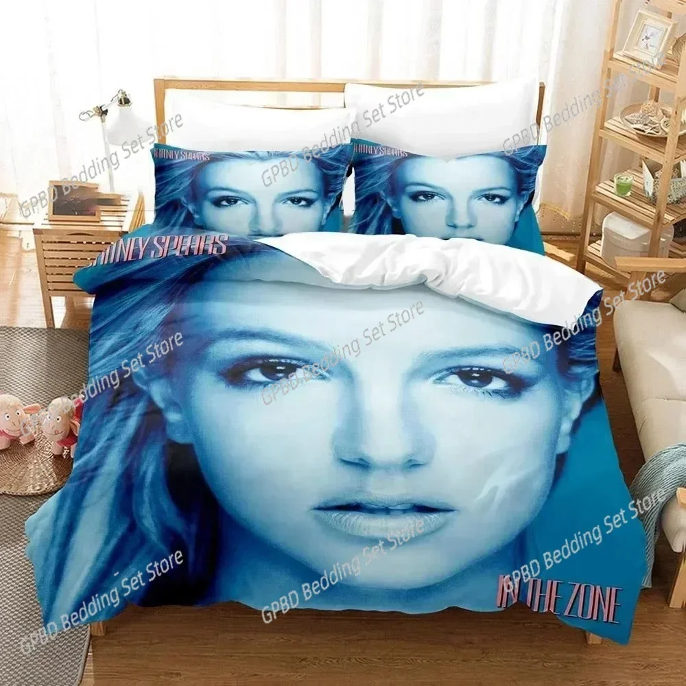 3D Printed Britney Spears Bedding Set Single Twin Double Queen King Cal King Size Bed Linen Set 4