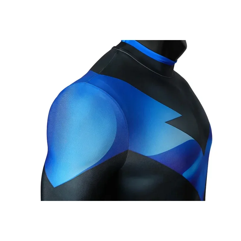 CyHaloween Nacht Cosplay Flügel Dick Cosplay Kostüme Overall mit Augenmaske Superheld Zentai Anzug Männer Kleidung