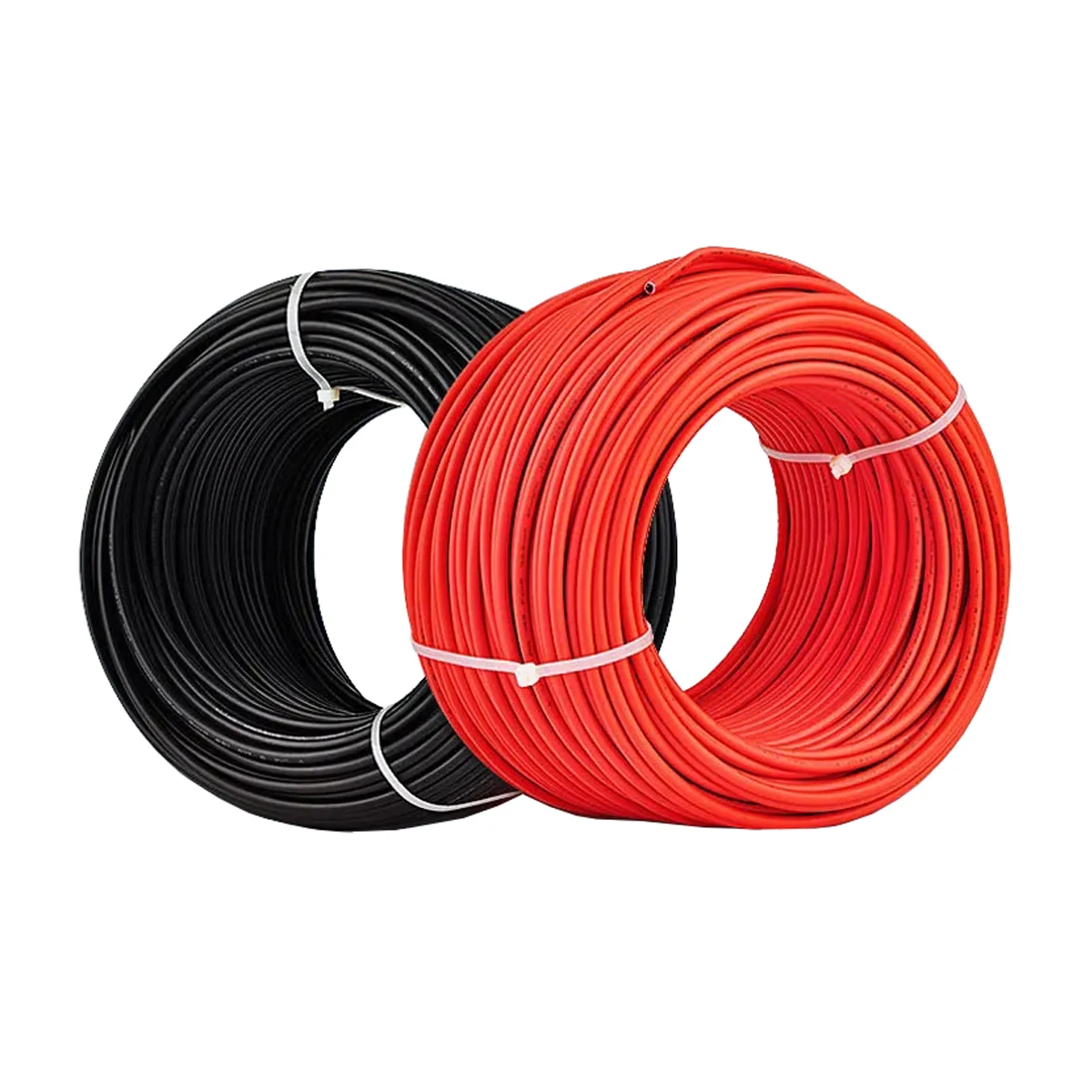 10AWG 6mm² Solarkabel für PV-Panel-Verbindungen, schwarz-rot, Solarpanel-Verlängerungskabel, Solarkabel aus verzinntem Kupfer, 10AWG, 10m, 30m, 50m, 100m