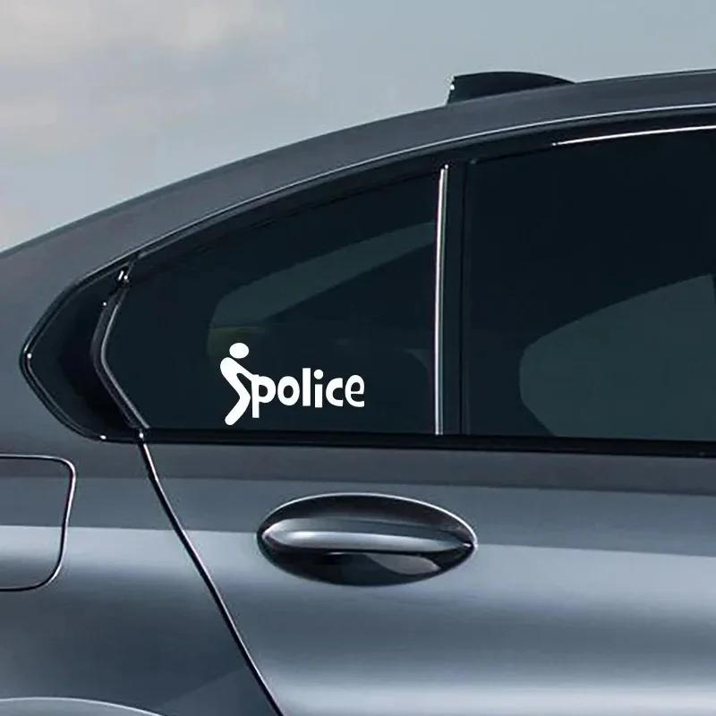 

Creative Police Pattern Car Stickers Decals Waterproof Scratches Vinyl Decals for Car Window Body Bumper Truck Styling Decor