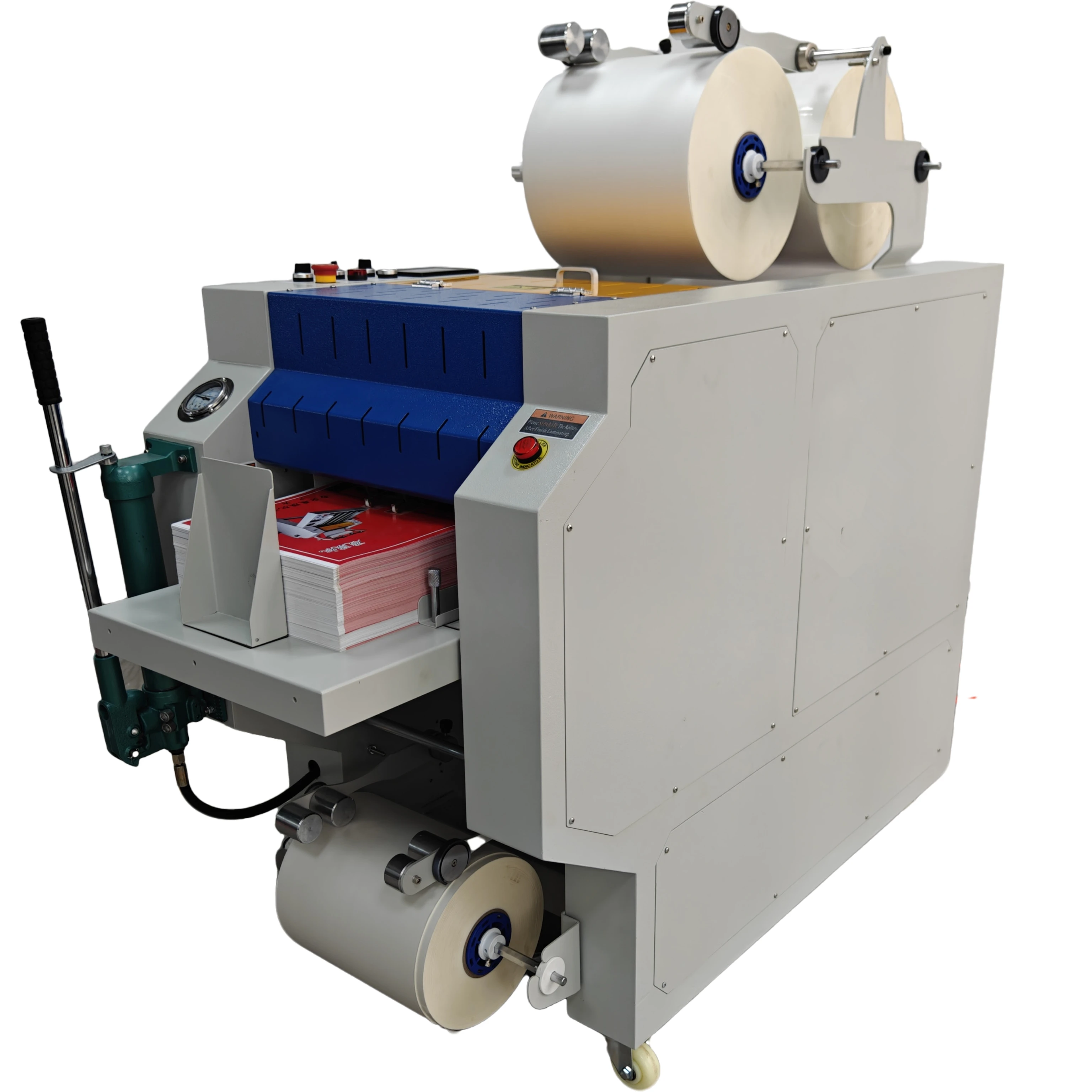 DH-13 Hydraulic Photo Coated Paper Lamination Machine Automatic Single Double Sides Air Suction Big Power Paper Processing