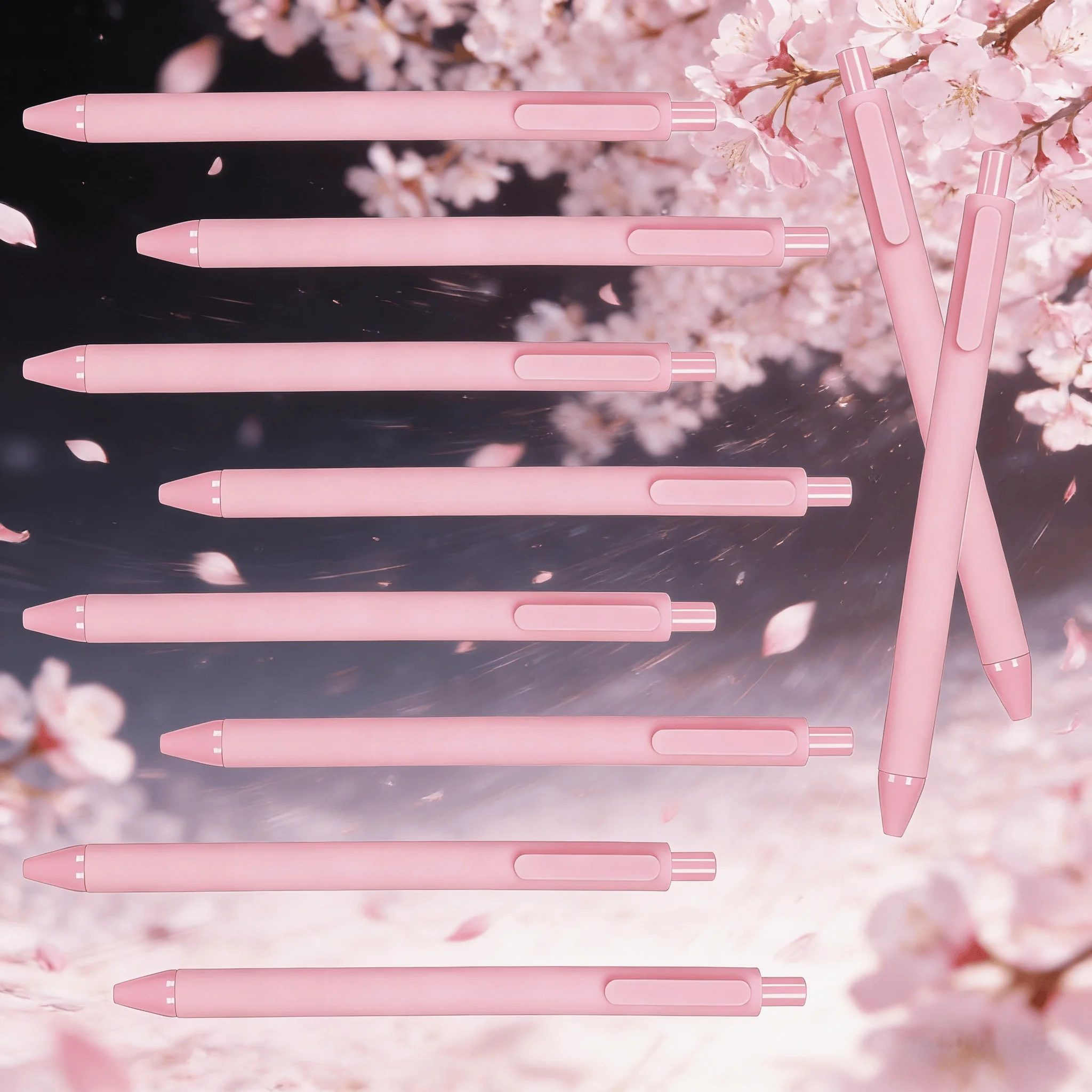 12PCS/24PCS/36PCS/48PCS Light Pink Quick Drying Ballpoint Pe