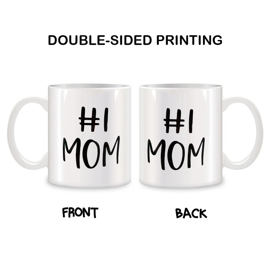 Best Mom Mugs For Mom Mother from Daughter Son Birthday Gifts Novelty Coffee Ceramic Tea Cups White 11 oz