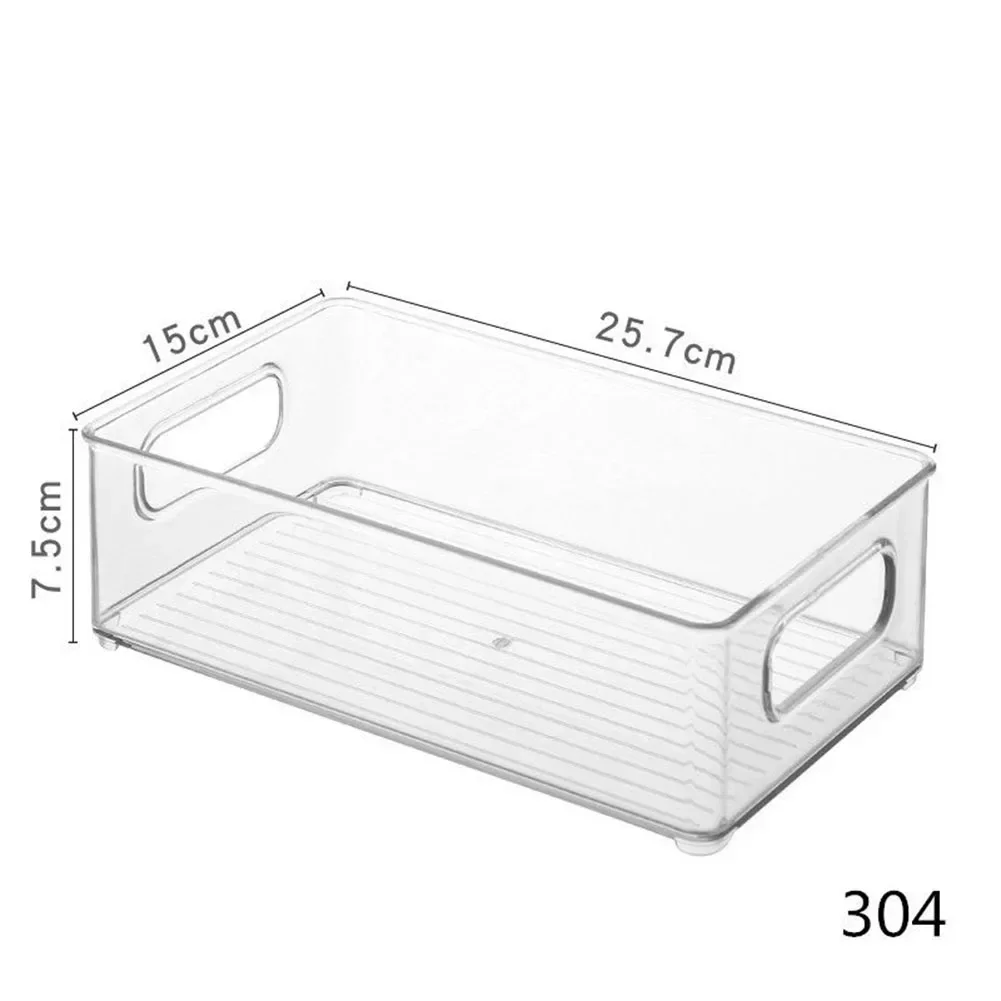 Acrylic Clear Storage Box Bin Refrigerator Organizer Drawer Storage-Box Cabinet Desktop Food/Snack Makeup Storage Box Containers