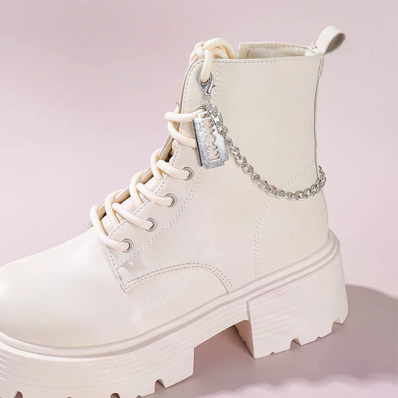 

Готическая панк-цепь для декора обуви с механизмом быстрого снятия, идеальный аксессуар для самостоятельного украшения обуви