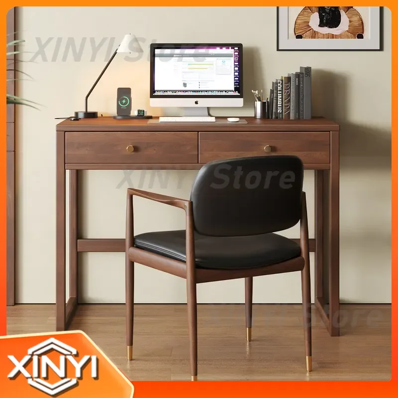 Solid Wood Desk 50CM Wide Modern Simple Study Desk for Adult Workbench Student Home Writing Desk