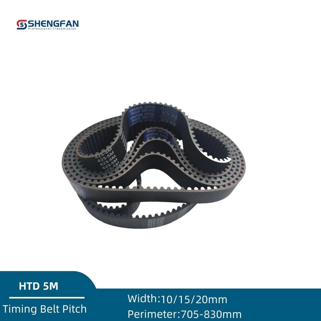 

HTD 5M Rubber Closed Loop Timing Belt Width 10mm 15mm 20mm Length 705mm~830mm HTD 5m 710 720 730 740 750 760 765 780 790 800mm