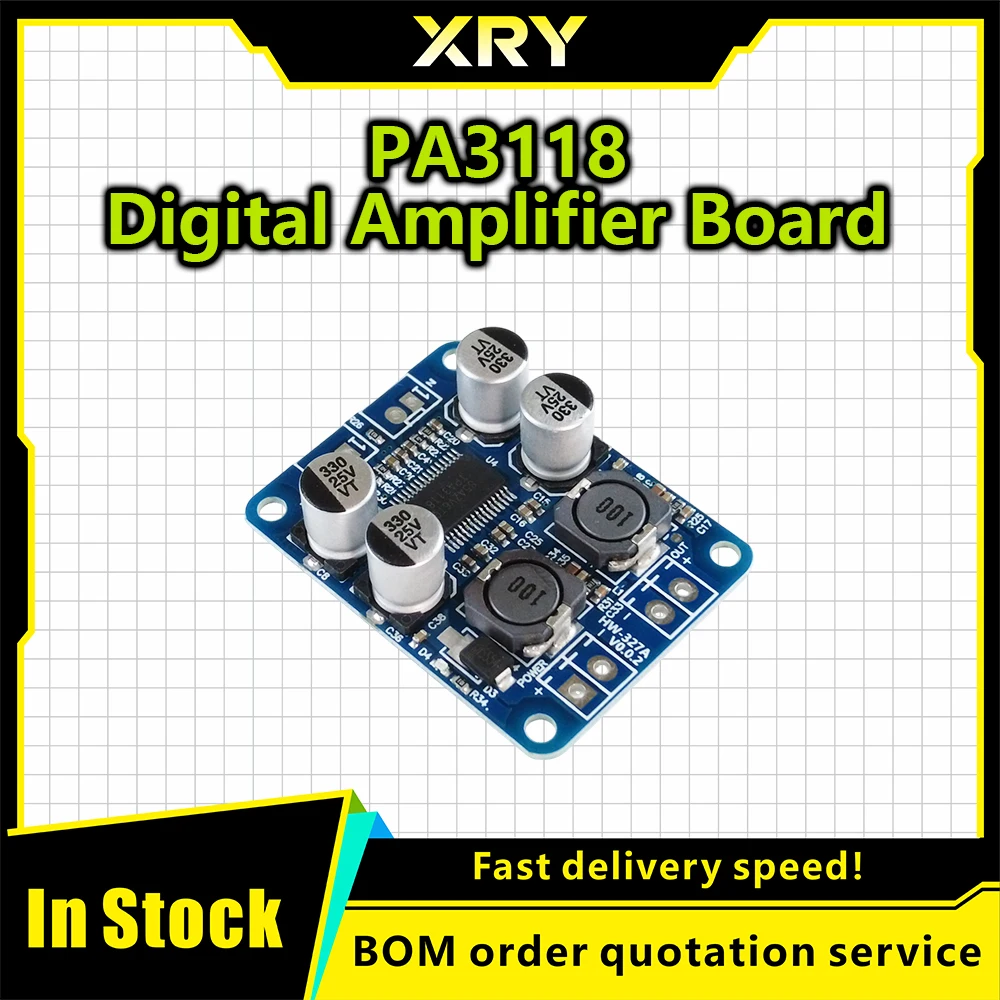 XRY TPA3118 60W Mono Digital Audio Power Amplifier Board DC 12V-24V Amp Module