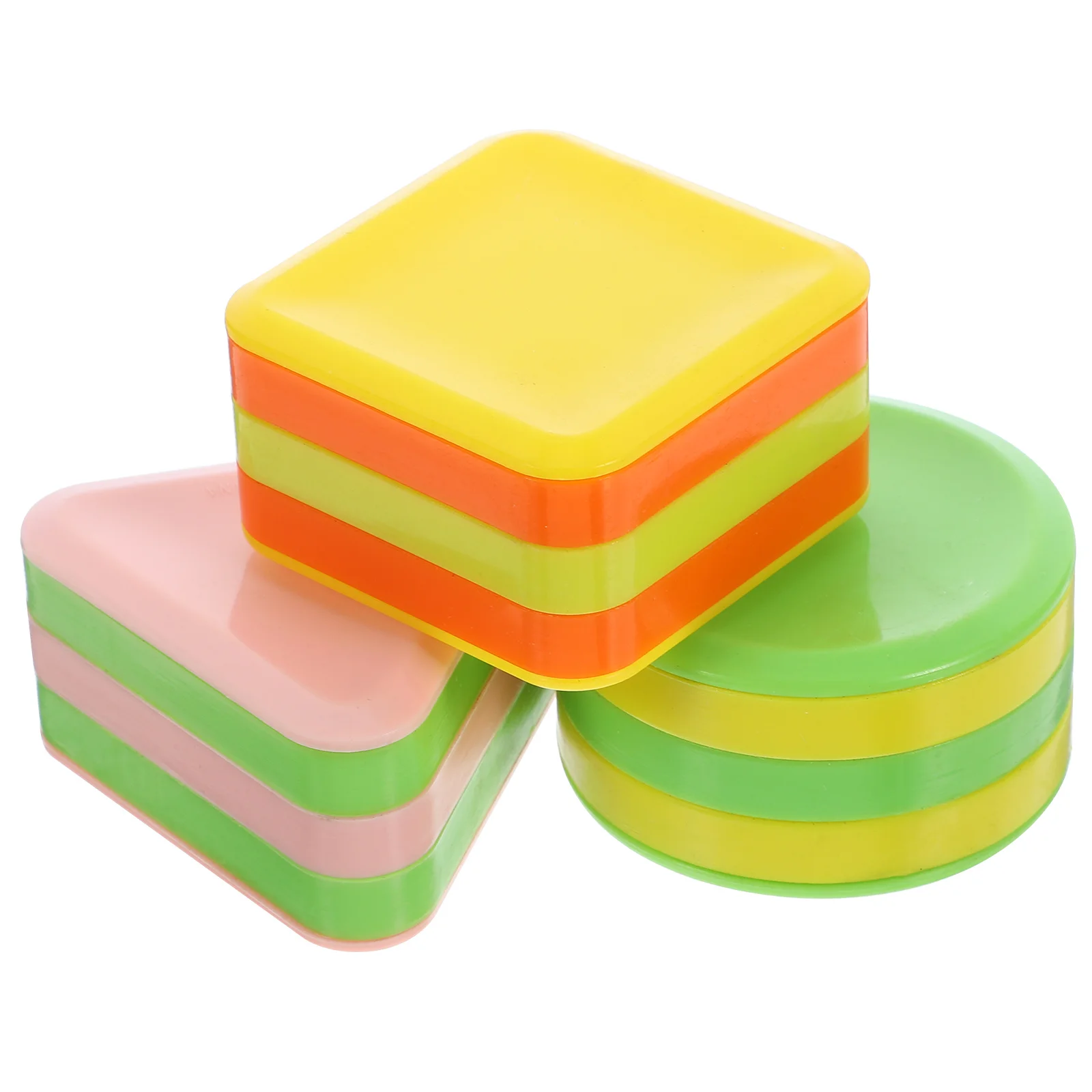 Set di agitatori per strumenti a percussione da 3 pezzi per bambini, per lo sviluppo della coordinazione musicale occhio-mano, Maracas quadrate, agitatori rotondi per bambini